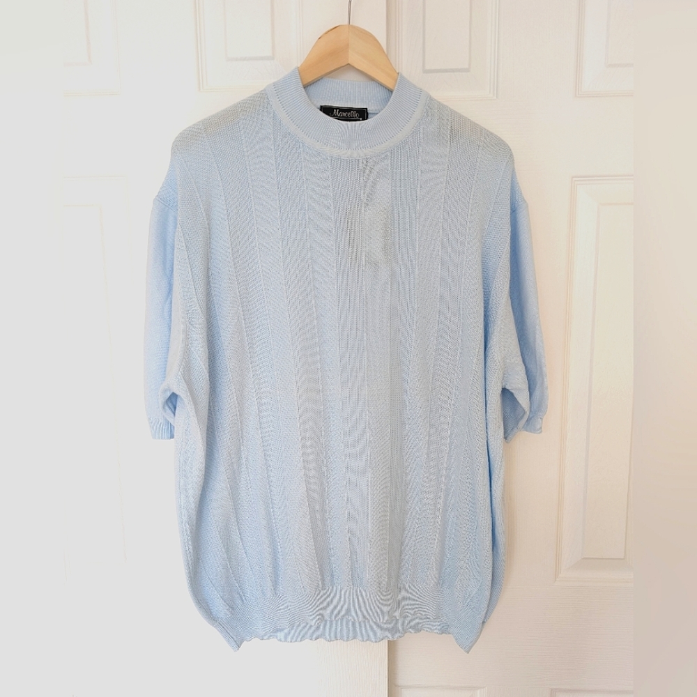 Marcello NWT Knitted short sleeve cotton blend Italian sport t-shirt, size L